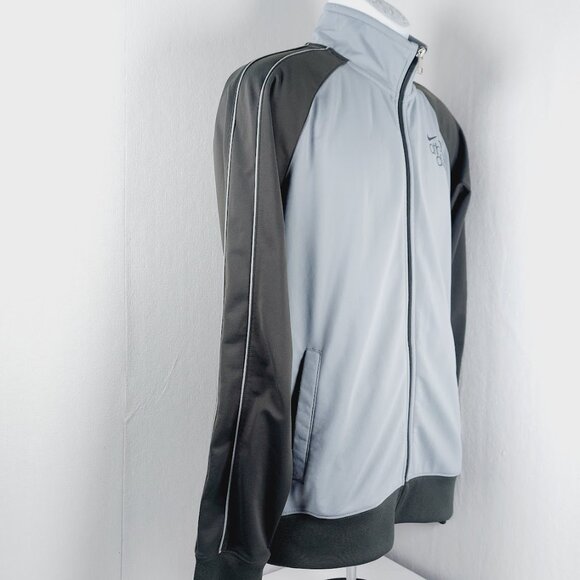 Nike Men's Gray Dri-Fit Mock Neck Sporty Train Basic Jacket Size Medium - Picture 3 of 11